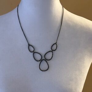 White House Black Market Black Teardrop Necklace